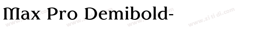 Max Pro Demibold字体转换